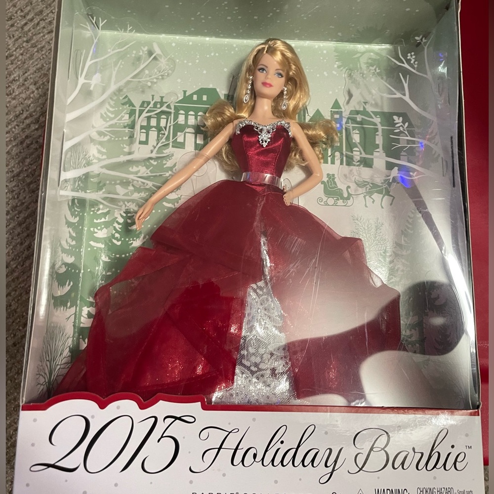 Barbie Holiday Doll in Red Gown frm 2015. Excellent condition. Very collectible.